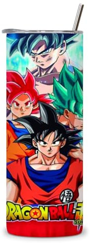 KaTunn - Botella de Agua Acero Inoxidable Superhéroe Personalizada con Pajita - Botella Agua Térmica Infantil con Nombre Grabado - Termo Personalizado para Niños - Regalo Original (Dragon Ball)