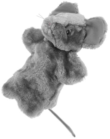 TOYANDONA Interactive Hand Puppet Plush Mouse Toy Storytelling Animal Puppet for Toddlers