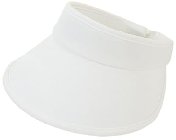 Women's Vest Men Women Sun Sports Twill Clip On Tennis Visor Sun Hat Size 55, White, One Size