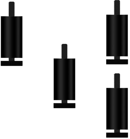 SZLXJMFL Pieds de Meuble 10cm, Lot de 4 Pieds de Table Noir Pied Canapé Réglable Pied de Chaise Aluminum Alloy | Anodisé Pattes Armoire Hauteur: 6-40cm Commode Sièges Casier Wardrobe Etagères 10cm/4