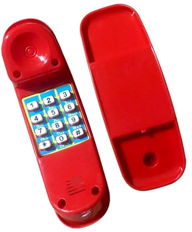 KTUXZCI Spielzeugtelefon für Kinder – Zubehör für Klettergerüste – Fördert das Spielen im Freien und REGT die Für Fantasie an – Spielzeugtelefon für Kinder, Rot, 21.5 x 6 x 8 cm