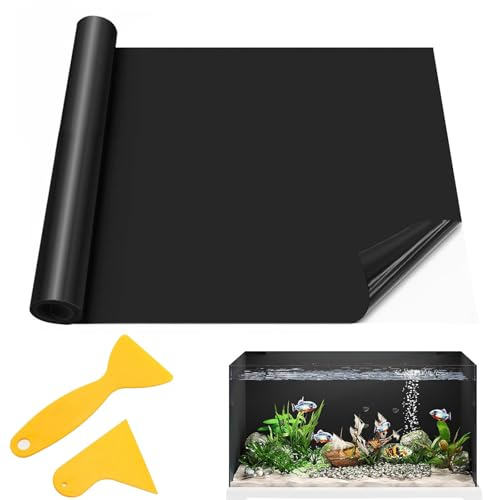 SNSYGN Aquarium Rückwand, 400x45CM Aquarium Folie Rückwand Selbstklebend Aquariums Hintergrundfolie Aquariumhintergrund mit Schaber für Aquarien Terrarium