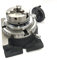 Precision HV Drehtisch mit kleinem Bohrfutter und Rückplatte + T-Muttern zum Fräsen und Einpressen für Motoren, 100 mm drehbarer Tisch mit 65 mm 3 Backen Bohrfutter)