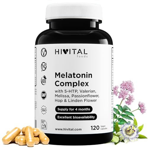 Melatonine Complexe. 120 gélules vegan pour 4 mois de traitement.