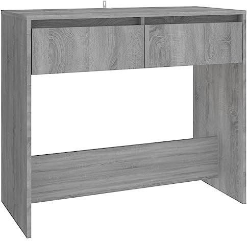 vidaXL Mesa Consola Entrada Pasillo Vestíbulo Recibidor Auxiliar Decoración Hogar Casa Escritorio de Acero Color Gris Sonoma 89x41x76,5 cm