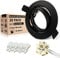 Wondlumi 20x LED Einbaustrahler Rahmen GU10 Schwenkbar Einbaurahmen 68mm Schwarz Rund Deckenspots 230V inkl. GU10 Fassung LED oder Halogen
