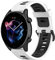 Wownadu 20MM Quick Release Armband Kompatible für Garmin Vivoactive 5/3/3 Music, Venu/Venu 2 Plus, Venu Sq/Sq Music/Sq 2 Music Armbänder Schwarz Weiß Sport Band Damen Herren Silikon Ersatzarmband