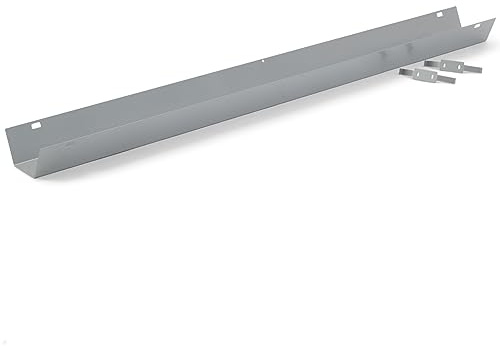 TecLines TKK010 Kabelkanal Schreibtisch aufklappbar 147 cm (Silber)