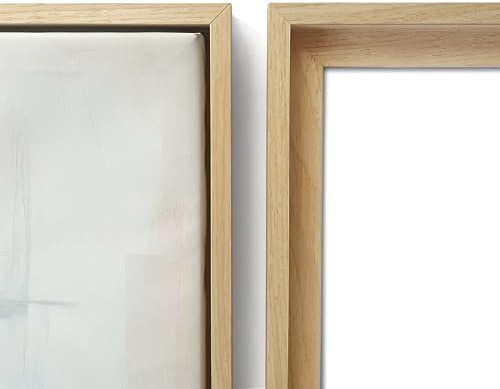Artnova Marco flotante de madera para lienzo - Lienzos de hasta 2,5cm de grosor - Decoración para tus obras de arte… (40x50, Madera)