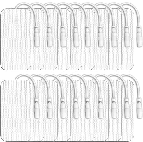 TENS Machine Pads, ONEVER 20Pack Tens Electrodes Pads 50x100mm Replacement Electrode Pads, Self Adhesive TENS Machine Pads with Non-Irritating Design, TENS Pads for Electrotherapy Relieve Muscle Pain