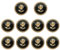 AEIOPRS 10 pcs Knöpfe Zum AnnäHen Metall Trachten Nachthemd Knopf Mantel Aus Blazer ZierknöPfe