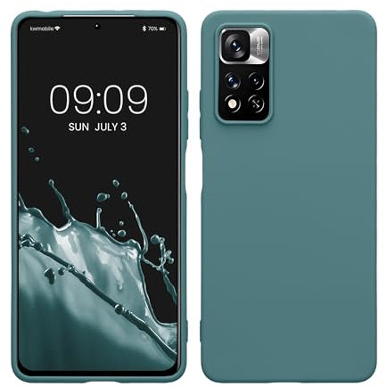 kwmobile Hülle kompatibel mit Xiaomi Redmi Note 11 Pro/Note 11 Pro (5G) / Note 12 Pro (4G) Hülle - weiches TPU Silikon Case - Cover geeignet für kabelloses Laden - Arctic Night