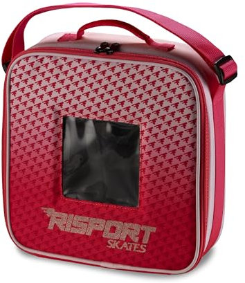 Risport New Whell bag, borsa portaruote per pattinaggio a rotelle, borsa per il trasporto delle ruote di ricambio dei pattini a rotelle artistico o in linea (fuxia)