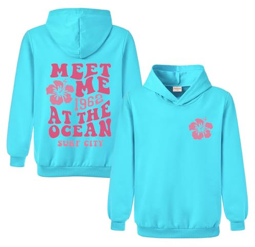 Forlcool Girls Cotton Pink Hoodie Top for Boys 3-13 Years Sportswear Kids Jumper (Light Blue,11 Years)