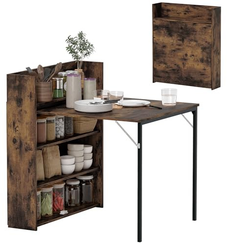 HOMCOM Esstisch Klappbar Küchentisch 80 x 90 x 93 cm Rustikal-Braun