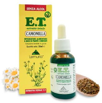 Lemuria - Camomilla - Favorisce la Funzione Digestiva e il Rilassamento - Integratore Alimentare a Base di Piante e Derivati - 30 ml - Made in Italy