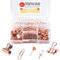 Push Pins Binder Clips Papierklammern Karten Tacks Sets 5 Stile 396 Stück Rose Gold Pack für Büro, Schule und Heimbedarf Pin and Clips