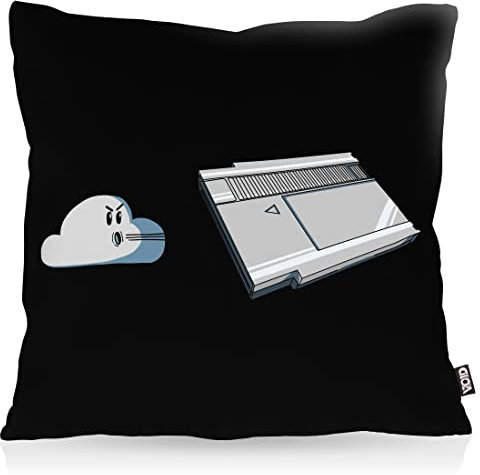 VOID Retro Blow Kissenbezug Kissenhülle Polyester wasserfest Outdoor Indoor NES Cartridge, Kissen Größe:60 x 60 cm, Kissen Farbe:Schwarz