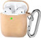 Maledan Kompatibel mit AirPods Hülle AirPods Case Apple Airpods 2 & 1, Bling Glänzend Glitzer Schutz Silikon Schutzhülle (Front LED Sichtbar) mit karabiner, Glitzer Gold