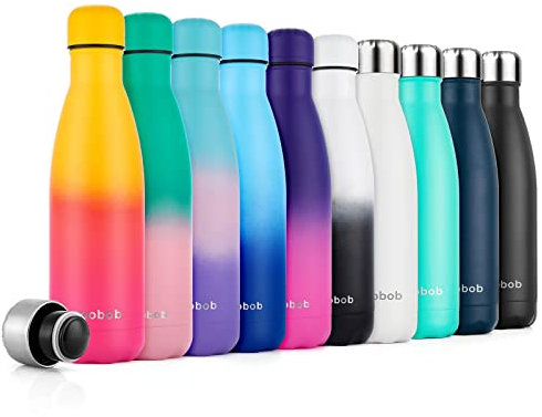 Apobob Bouteille Isotherme 500ml 750ml - Gourde Isotherme - 24h Froid et 12h Chaud - Etanche, Sans BPA - Gourde Inox Reutilisable Bouteille d'eau pour Sport, Voyage, Bureau, Randonnée