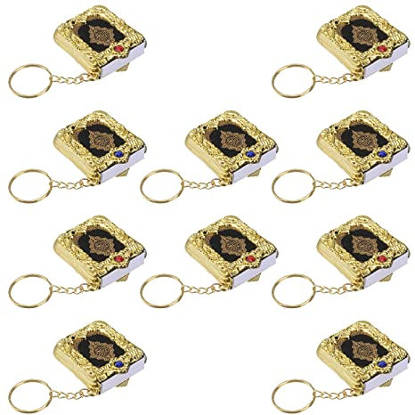 BESPORTBLE 10 Stück Koran Buch Schlüsselbund Muslimischen Schlüsselbund Tasche Geldbörse Anhänger Islam Hängen Schlüsselring Anhänger Party Ornament (Zufällige Farbe) 4. 5X4cm