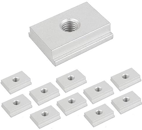 10-teilige M8-T-Schienen-Gleitmutter, Aluminium-Gleit-T-Mutter, 30 * 23 * 7,8 mm, M8-T-Schienen-Schieber, für Holzbearbeitungswerkzeug-Schlitzbefestigung