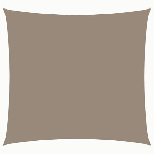 vidaXL Sonnensegel Wasserfest Sonnenschutz Windschutz Sonnendach UV Schutz Garten Terrasse Balkon Oxford-Gewebe Quadratisch 5x5m Taupe