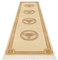 Premium Flur Teppich Läufer Teppichläufer Flur Schlafzimmer Wohnzimmer in beige gold Mäander Amphore Muster mit Fransen - Kurzflor Flauschig Antirutsch Seidenoptik 100% Viskose - beige, 80x300 cm