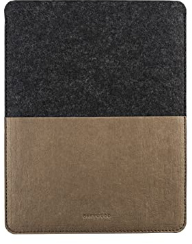 Oakywood Funda para iPad hecha de washpapa y fieltro de lana merino, hecha a mano, funda minimalista para iPad de 10.5 a 12.9 pulgadas