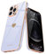 Teageo for iPhone 12 Pro Max Case Cute Heart Pattern for Women Girls Slim Luxury Bling Plating Soft TPU Anti-Scratch Shockproof Bumper Phone Case for iPhone 12 Pro Max, Purple