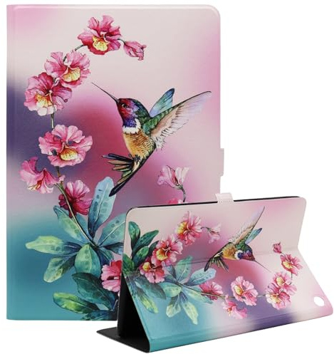 Viclowlpfe Amazon Kindle Fire HD 10 and Fire HD 10 Plus 10.1 Tablet Case (13th/11th Generation 2023/2021 Release), Slim Fit Leather Stand Smart Cover with Auto Sleep/Wake, Cute Bird