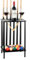 Vrisa Pool Stick Halter Billard Tisch Zubehör Pool Queue Halter Rack Billard Queue Racks Set Cue Stick Halter Bodenständer Billard Zubehör Holz Billard Queue Sticks Hält 6 Pool Cue Sticks, Schwarz