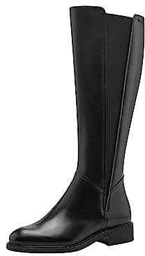 Tamaris Bottes à tige longue pour femme - Vegan - Talon bloc, Noir mat, 37 EU
