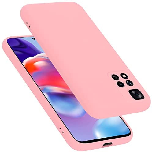 Cadorabo Hülle kompatibel mit Xiaomi RedMi Note 11 PRO+ Hülle Silikon Handyhülle für RedMi Note 11 PRO+ Case aus flüssigem Silikon- Kratzfeste und stoßfeste dünne TPU Schutzhülle - Liquid PINK