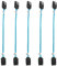 ADCAUDX Confezione da 5 cavi SATA III: cavo SATA corto da 20,3 cm, sottile 0,2 m, dritto e flessibile, 6 GB, dati con chiusura di bloccaggio per disco rigido, SDD, HDD (0,6 piedi)