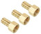 PATIKIL Tuyau Cannelé Raccord Droit 10mm Barbelé G1/4 Femelle Filetage, 3 Lot Laiton Mini Tuyau Connecteur, Jaune
