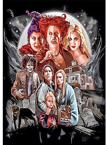 NAIMOER Halloween Diamond Painting Kits for Adults, Diamond Painting DIY 5D Diamond Painting Films Diamond Art Kits Picture Craft for Home Wall Decor 30x40cm