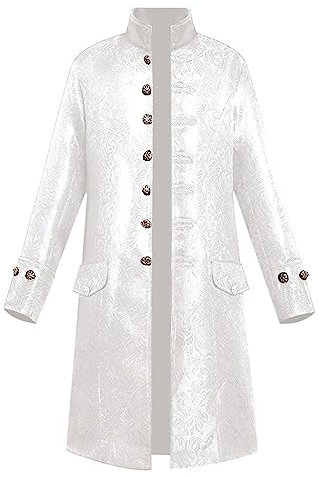 SDGR Vêtements Halloween Homme Halloween Costume Veste Cuir Homme Manteau Hiver Homme Parka Homme Hauts De Costume Pour Adultes Manteau Gothique Homme 2023 Veste Halloween Cosplay Homme
