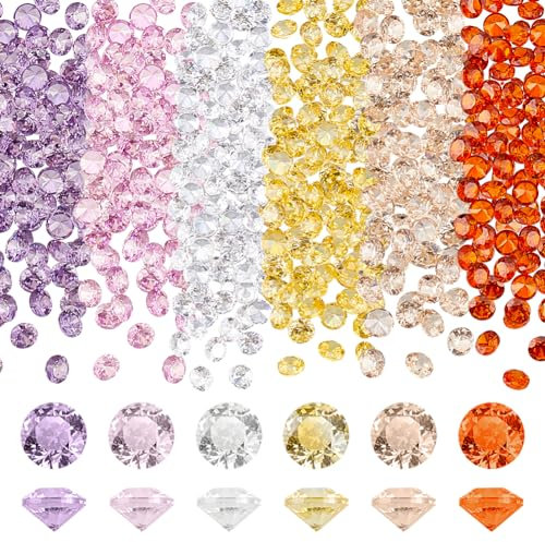 PH PandaHall 300 Stück 6 Farben Zirkonia Stein 3 mm Grade A Facettierte CZ Diamante Strasssteine Kleine Zirkonia Cabochons Für Ring Ohrring Armband Nagelkunst DIY Schmuckherstellung