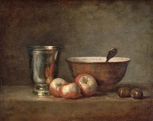 DJLLQYXGD Reproducción de lienzo Pared Impresiones Impresión Imagen El cáliz de plata de Jean Baptiste Simeon Chardin para Regalo60x90cm