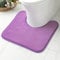 MIULEE Bath Mats Non Slip Memory Foam Bathroom Mat Bath U Shape Rug Shower Mat Coral Fleece Softness Highly Absorbent Washable Rug Bath Mats for Bathroom Kitchen Entrance 50x50 cm Light Purple