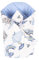Baby-Wickeldecke/Neugeborene, Baumwolle, Wickelschlafsack, 0 bis 3 Monate, blaue Elefanten