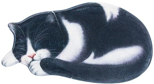 Tsffae Niedlicher Teppich in Form Einer Schlafenden Katze, 3D-kätzchenteppich, Flur, Veranda, Eingangsbereich, Fußmatte, Saugfähige Mikrofaser-bodenmatte Für Schlafzimmer, Küche, Wohnzimmer