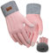 FORVEVO Winterhandschuhe Damen mit Fleecefutter,Weich Thermohandschuhe,Wärmende Strickhandschuhe Touchscreen für Outdoor Laufen Skifahren Radfahren（Rosa）