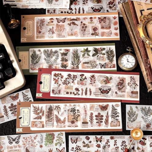 Ptyism 426 Stück/24 Blatt Scrapbooking Sticker Set für Bullet Journal und Scrapbook Zubehör