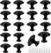 18 Pieces Drawer Knobs, 30 Pcs 1-1/5 inch Kitchen Cabinet Knobs, Kitchen Cabinet Hardware, Black Drawer Knobs, Matte Black Knobs for Cabinets, Cabinet Door Knobs, Drawer Handles with Screws (Black)