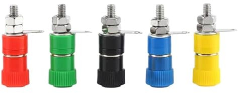 5 pezzi morsetti JS-910B 4mm amplificatore terminale connettore morsetto a banana jack montaggio(Green)