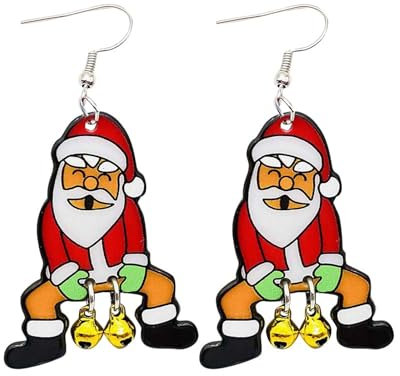 Weihnachtsohrringe Silber 925 Ohrstecker Damen Mädchen Glitzer Weihnachten Ohrringe mit Weihnachtsmotiv, Weihnachtsbaum, Rentiere, Schneemann, usw. zur Auswahl