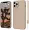 ElestBela für iPhone 12 Pro Max Hülle Silikon Case, Handyhülle für iPhone 12 Pro Max Ultra Dünn Slim mit Microfiber, Kratzfeste Rundumschutz Case Schutzhülle Hülle Titan Sand