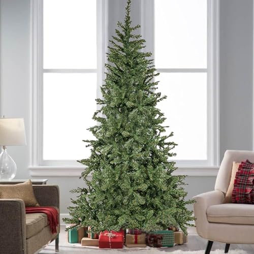 BAKAJI Albero di Natale Supreme Super Folto, Molto Pieno, Rami Pino Verde, Base Ferro Croce, Altissima Qualità Montaggio Semplice con Rami ad Innesto, Foltissimo Decorazioni Natalizie (210 cm)